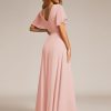 312fSnA3CML.jpg Women's Formal Dresses Flutter Short Sleeve Floor Length Dress 2024 High Waist Evening Dresses 0050