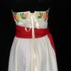 Rose Flowers Embroidered Quinceanera Dresses Damas Strapless Satin Hi Low Formal Dress Girls 2025