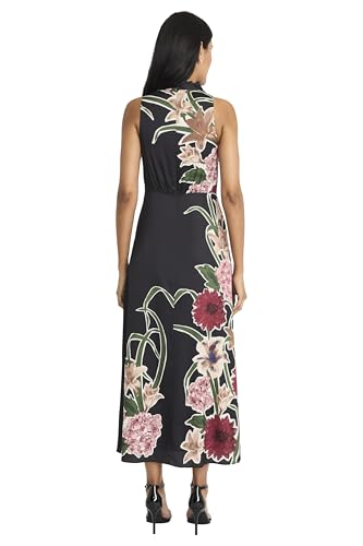 3196JWw0muL.jpg Women's Sleeveless Mock Neck Maxi Elegant Floral Print for Wedding Guest-Versatile Formal Dresses