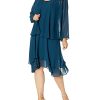 319iwUElzS.jpg Women's Plus Size Embellished Tiered Mother of The Bride Gown with Jacket, Wedding Guest, Formal Event Dress