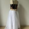 31Lu201iq8L.jpg Bride Snowfall Camo Mini Junior Bridesmaid Dresses Flower Girl Dress with Spaghetti Straps