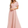 31SuPoObpTL.jpg Women's Formal Dresses Flutter Short Sleeve Floor Length Dress 2024 High Waist Evening Dresses 0050