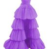 31Y7w9mS6lL.jpg 2025 Ball Gown High Low Prom Homecoming Cocktail Dresses Strapless Layers Tulle Ruffle