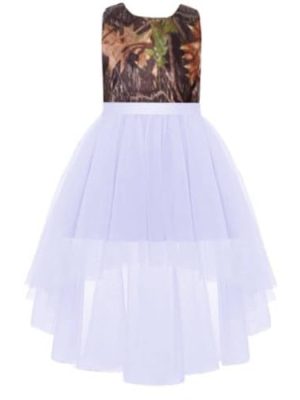 31c8MxKwSqL.jpg Camouflage High Low Flower Girl Party Dresses Junior Bridesmaid Gown Tulle