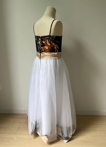 31g-TofD9IL.jpg Bride Snowfall Camo Mini Junior Bridesmaid Dresses Flower Girl Dress with Spaghetti Straps