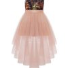 Camouflage High Low Flower Girl Party Dresses Junior Bridesmaid Gown Tulle