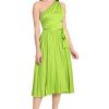 31mI11o776L.jpg Women's One Shoulder Pleated Skirt Dress Event Occasion Party Guest of