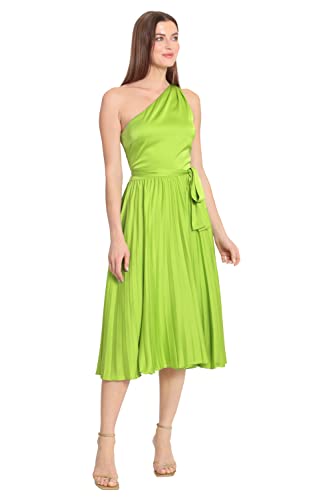 31mI11o776L.jpg Women's One Shoulder Pleated Skirt Dress Event Occasion Party Guest of