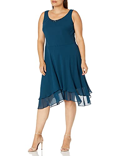 31yvk2bGZKS.jpg Women's Plus Size Embellished Tiered Mother of The Bride Gown with Jacket, Wedding Guest, Formal Event Dress