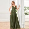Sexy Backless Maxi Formal Dress for Women with Sequin, Sleeveless Pleated Evening Gowns for Wedding and Cocktail