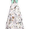 Halter Camo Bridesmaid Dresses Wedding Guest Floor Length