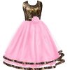 419HJMezuaL.jpg Princess Flower Girl Dress Camo and Tulle Banquet Birthday Party Gowns