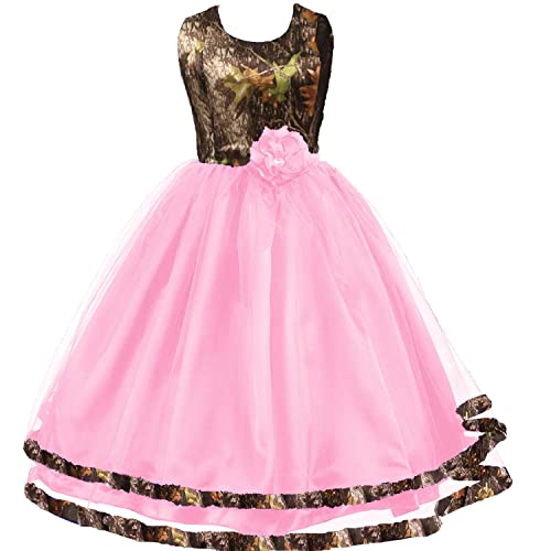 419HJMezuaL.jpg Princess Flower Girl Dress Camo and Tulle Banquet Birthday Party Gowns