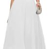 41ABYbu9gOL.jpg Backless Chiffon Wedding Dresses for Women High Low Tea Length Beaded Lace Formal Evening Gowns