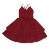 41AHSeEvXXL.jpg Beach Dresses Beach Skirt Female Super Fairy Photo Travel Clothes Small Seaside Vacation Red Suspender Dress Bikini