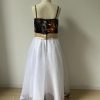 41JNgnxij4L.jpg Bride Snowfall Camo Mini Junior Bridesmaid Dresses Flower Girl Dress with Spaghetti Straps