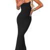 Women's Summer Casual Slip Maxi Dress Sexy Spaghetti Strap Bodycon Long Dresses