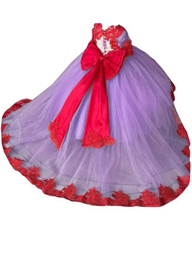 41PbzoTLxhL.jpg 2025 Ball Gown Sheer Neck Flower Girl Dresses for Wedding Party with Big Bows at Back