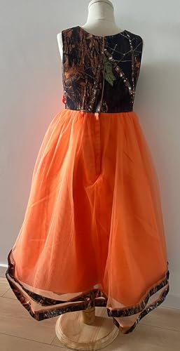 41TmfZyN-9L.jpg Princess Flower Girl Dress Camo and Tulle Banquet Birthday Party Gowns