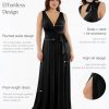 41gkHGo0NjL.jpg Women Formal Wedding Guest Dress - Shapewear Bridesmaid Dresses Built-in Bra Floor Length Prom Dress with Tie