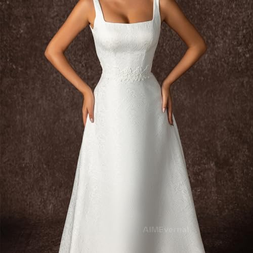 41lM7NWSloL.jpg Bridal Gowns Elegant Royal Style Simple Wedding Dress Women's Cocktail Dress Sexy Maxi Skirt Guest Wedding Dresses