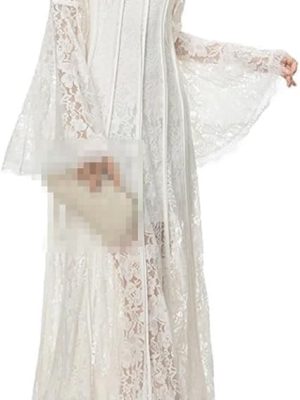 Vintage Summer Women Maxi Dress Striped Slim Fit Travel Suspender Dress Elegant Casual Hollow Lace Beach Outing Skirt