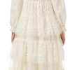 Print Cascading Ruffle Elegant Maxi Dress Party Dress with High Waist Lace Splice Slim Fit Beach Wedding Guest Long Gown