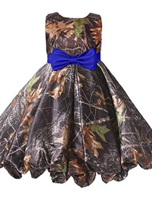 Camouflage Flower Girl Dresses Dance Pageant Wedding Guest Dress for Girls