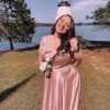 Cowl Neck Satin Bridesmaid Dresses Long with Slit Spaghetti Straps Formal Prom Evening Gowns with Pockets 2025