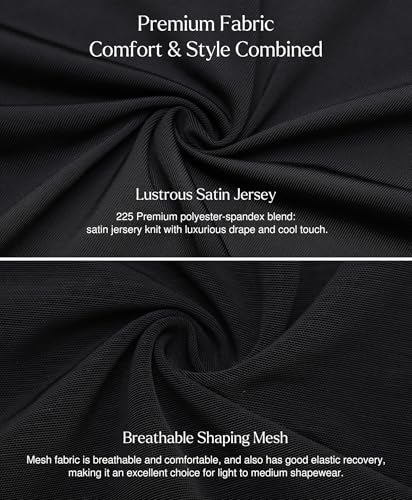 51ClwxUR1lL.jpg Women Formal Wedding Guest Dress - Shapewear Bridesmaid Dresses Built-in Bra Floor Length Prom Dress with Tie