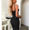Women's Summer Casual Slip Maxi Dress Sexy Spaghetti Strap Bodycon Long Dresses