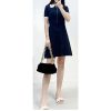 51ZWghE9oAL.jpg Women's 2025 Knit Lace Collar Dress - Short Sleeve Color Block