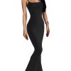 Women's Maxi Bodycon Dress Sexy Spaghetti Strap Sleeveless Tight Slip Long Dresses 2023