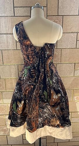 One Shoulder Camo Bridesmaid Dresses Evening Formal Prom Dress Short