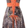 Camo and Lace Wedding Bride Dresses Evening Prom Dress Long