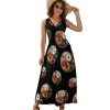 616wxQqinXL.jpg Mandala Yin Yang Flower Womens Casual Sleeveless Dress Maxi Long Beach Dress Sundress