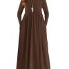 617fIekpzFL.jpg Girls Maxi Dress Long Sleeve Casual Holiday Dress with Pockets for 5-14 Years