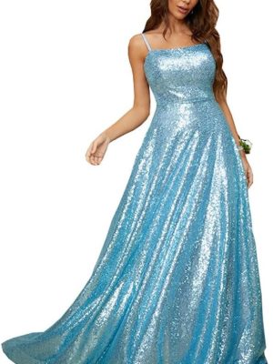 Bride Sequin Bridal Party Engagement Dresses Wedding Guest Formal Dress Floor Length