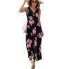 61HYBYDlo9L.jpg Skate Flamingo Roller Skating Womens Casual Sleeveless Dress Maxi Long Beach Dress Sundress