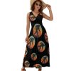 Bigfoot Vintage Sasquatch Womens Casual Sleeveless Dress Maxi Long Beach Dress Sundress
