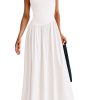 61Wx8e5yYVL.jpg Women's Maxi Sundress Casual Summer 2025 Sleeveless Asymmetrical Drop Waist Patchwork Long Flowy Tank Dresses