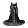 61XkhvII1vL.jpg Vintage Long Sleeves Formal Evening Gowns A Line Women Gothic Dresses