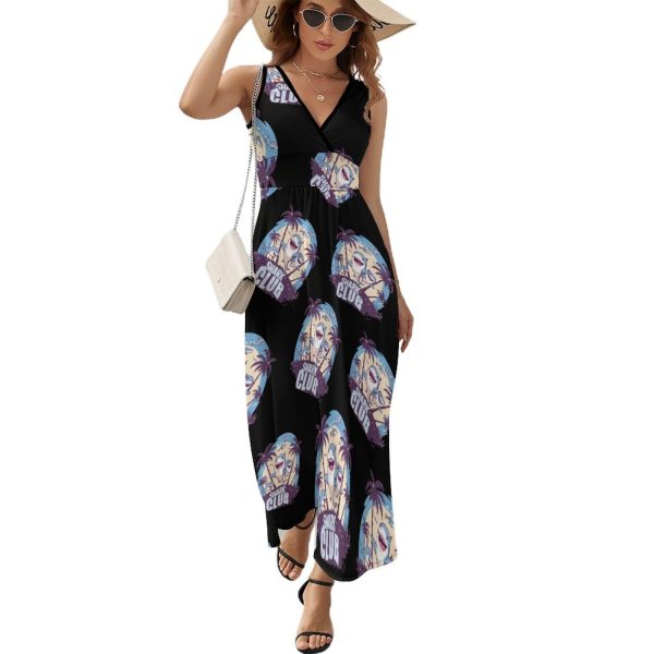 Shark Club Ocean Week Womens Casual Sleeveless Dress Maxi Long Beach Dress Sundress