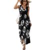 61enNrG-9XL.jpg Cute Bear Panda Nerd with Glasses Womens Casual Sleeveless Dress Maxi Long Beach Dress Sundress