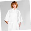 Japanese Kimono Robe White Traditional Long Dressing Gown for Women Adaptable Inner for Yukata Elegant Craftsmanship Vintage