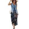Roman Catholic Santa Maria Salute Venice Italy Womens Casual Sleeveless Dress Maxi Long Beach Dress Sundress