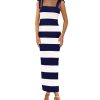 61okUySZN8L.jpg Casual Spring Dresses for Women 2025 Sleeveless Spaghetti Strap Striped Maxi Dress Party Beach Long Dress