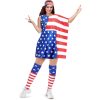 61p1r1qCPqL.jpg American Flag Dress Set for Women Include Patriotic Flag Dress American Flag Socks Bandana for 4th of July