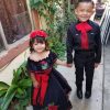 Flower Embroidered Mexican Mini Quinceanera Dresses for Little Girls Pageant Ball Gown Dress Off Shoulder