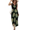 61yONtIB0ML.jpg Calm Meditating Puppy Dog Yoga Mandala Womens Casual Sleeveless Dress Maxi Long Beach Dress Sundress